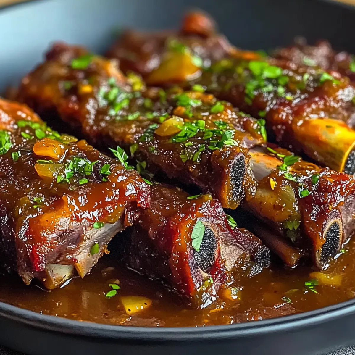 Beef Ribs with Tomato Sauce and Chipotle