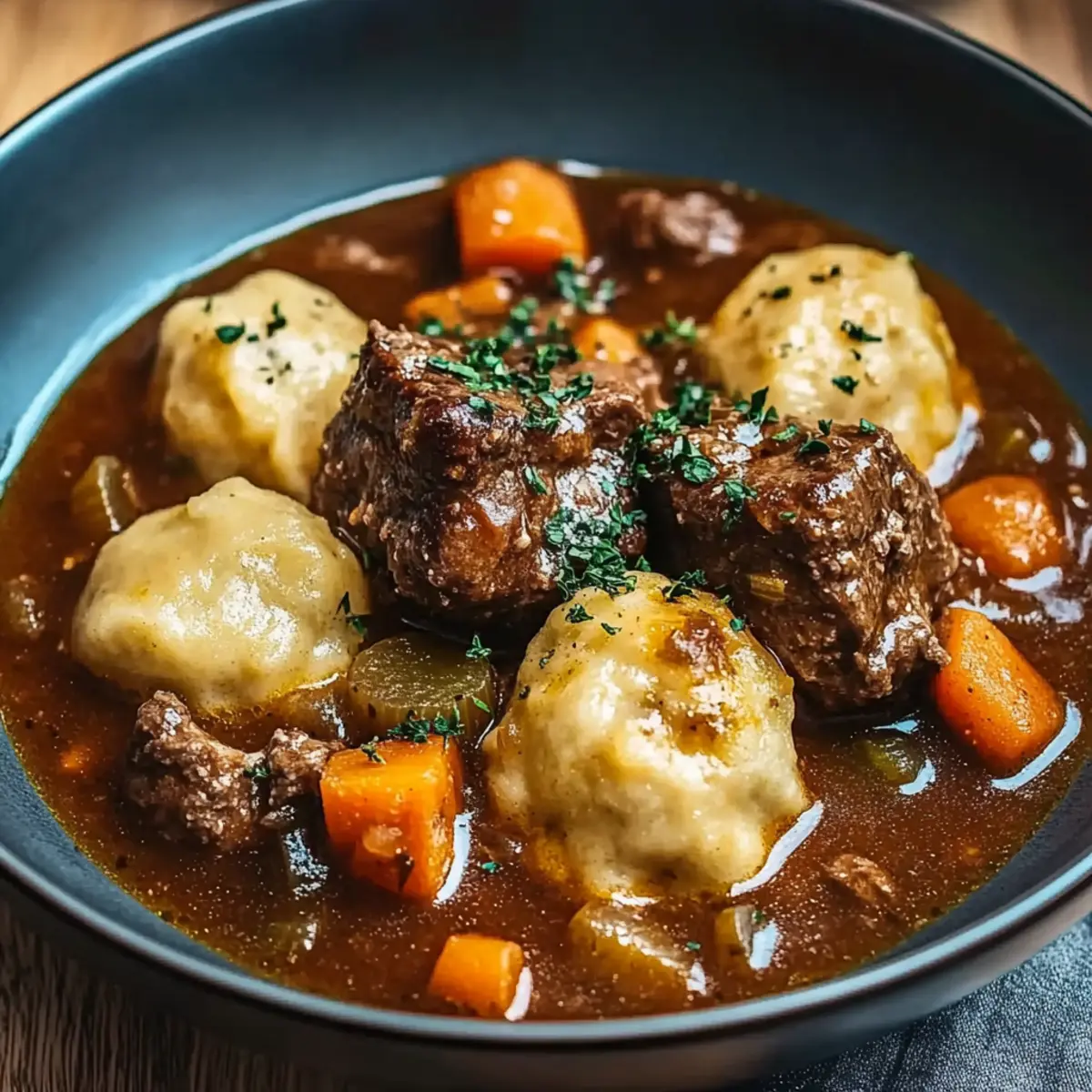 Beef Stew and Dumplings