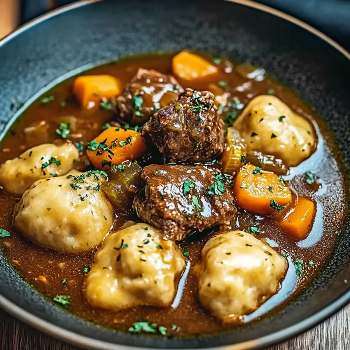 Beef Stew and Dumplings