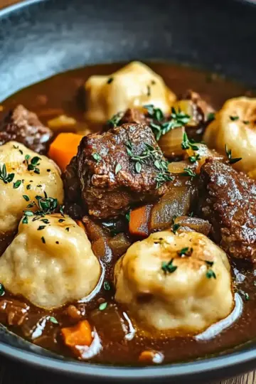 Beef Stew and Dumplings