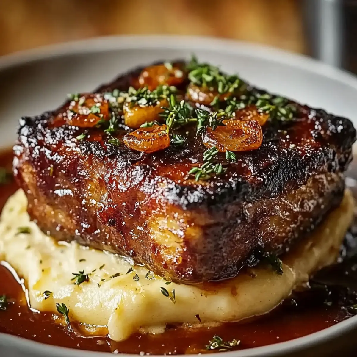 Braised Short Ribs with Mashed Potatoes