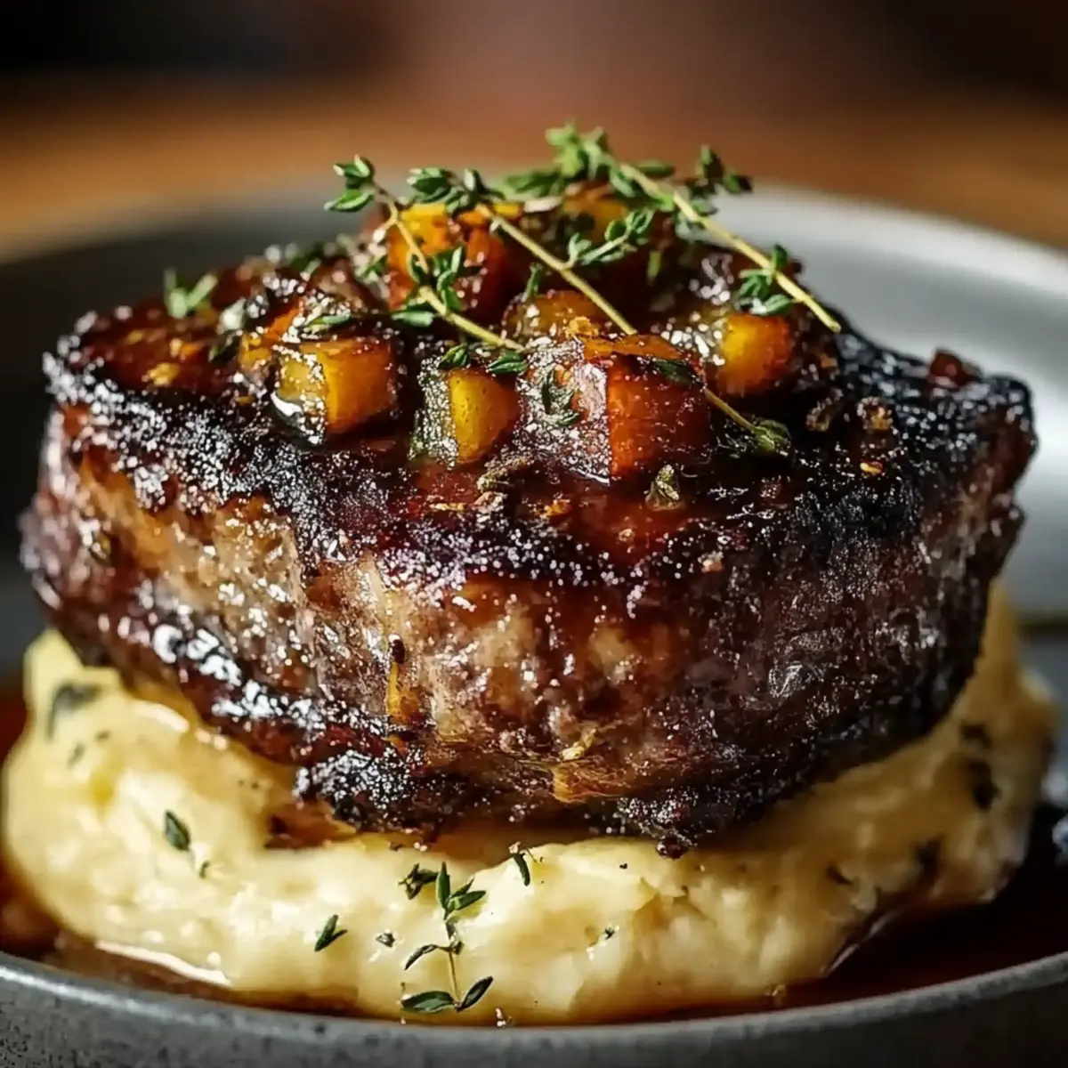 Braised Short Ribs with Mashed Potatoes