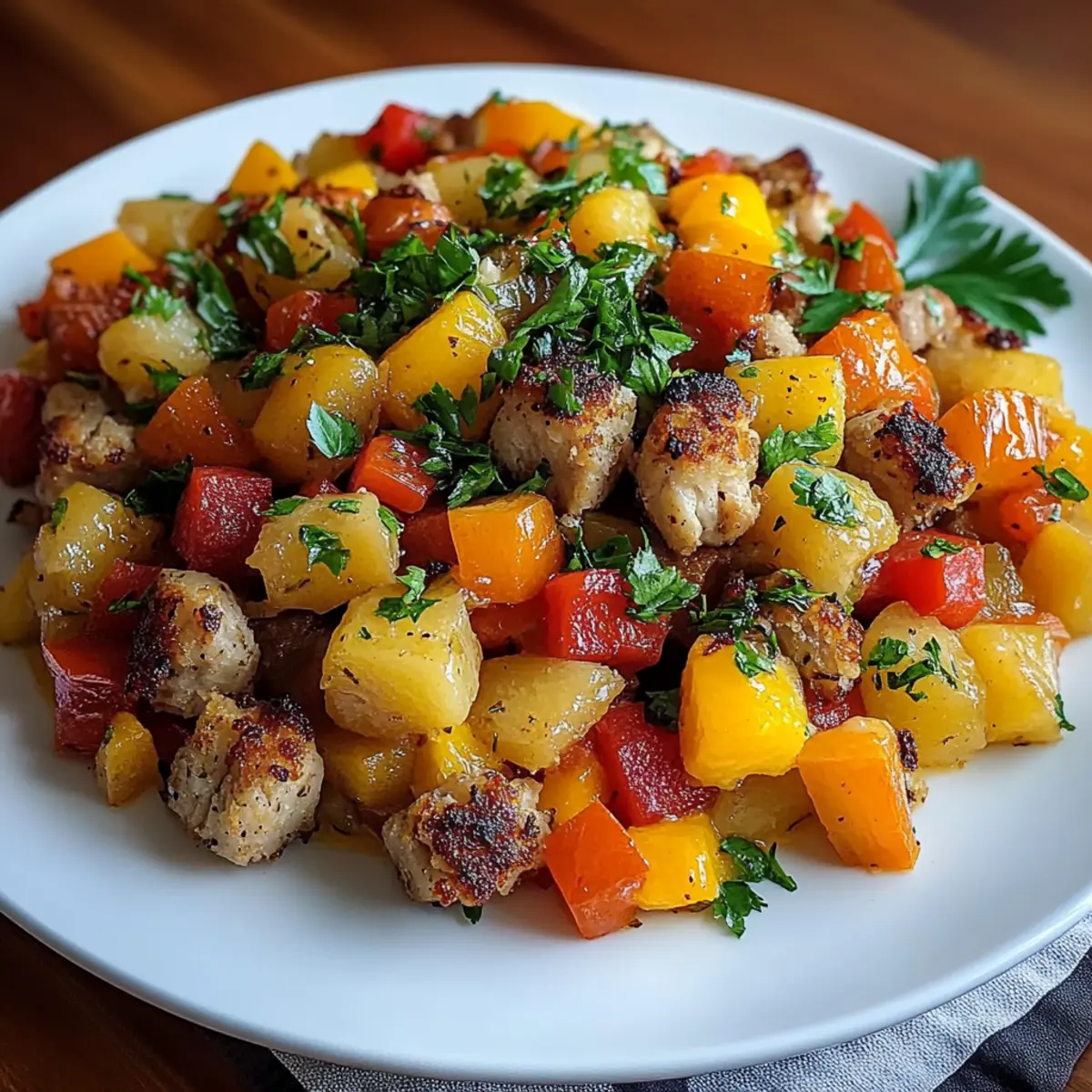Butternut Squash and Apple Hash with Sausage
