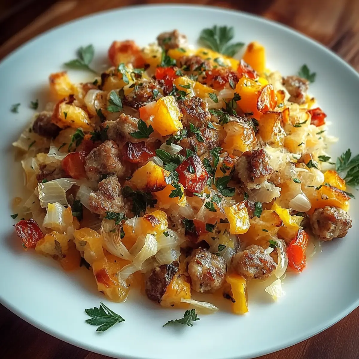 Butternut Squash and Apple Hash with Sausage