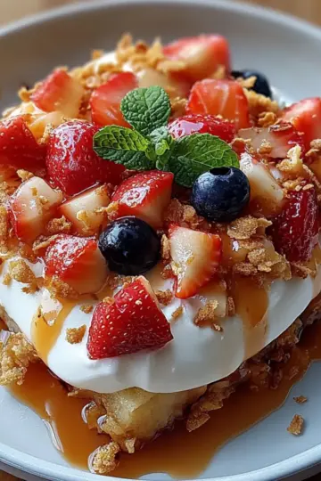 Caramel Crunch Cheesecake Fruit Salad