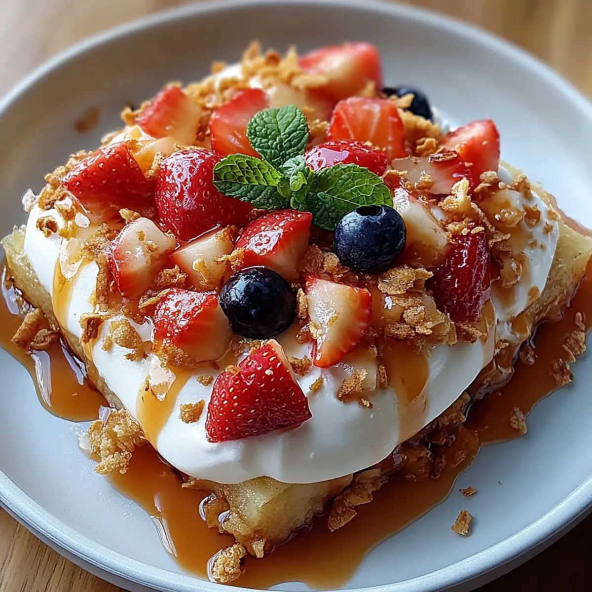 Caramel Crunch Cheesecake Fruit Salad