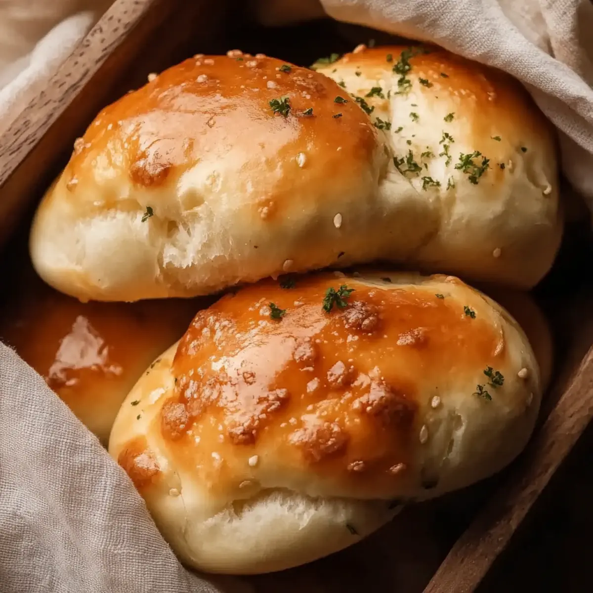 Cheesy Garlic Dinner Rolls