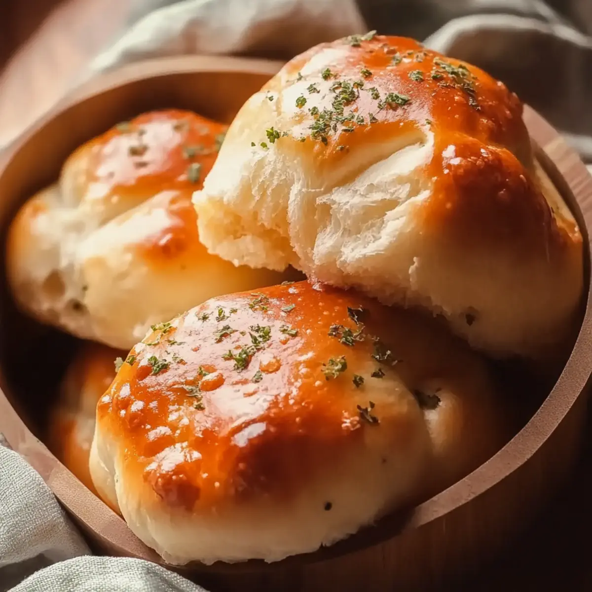 Cheesy Garlic Dinner Rolls