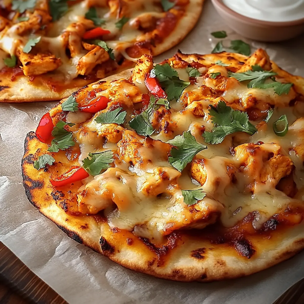 Cheesy Sweet Chilli Chicken Flatbreads