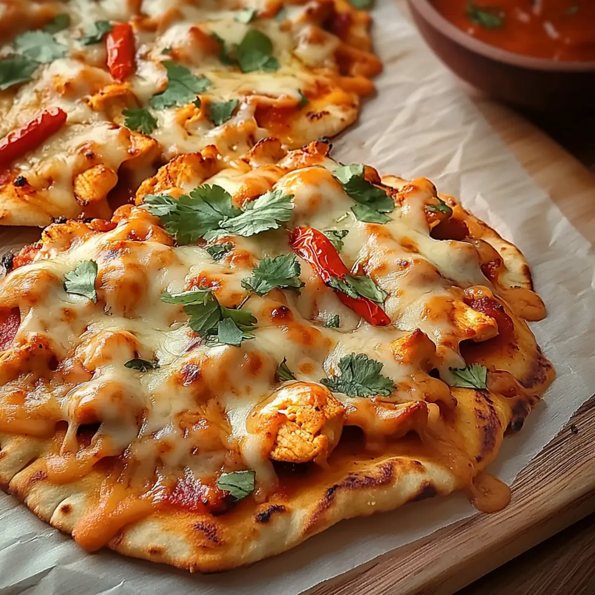 Cheesy Sweet Chilli Chicken Flatbreads
