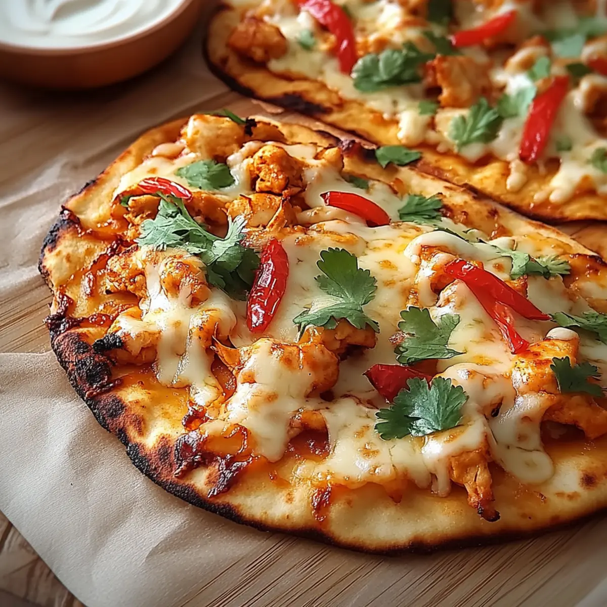 Cheesy Sweet Chilli Chicken Flatbreads