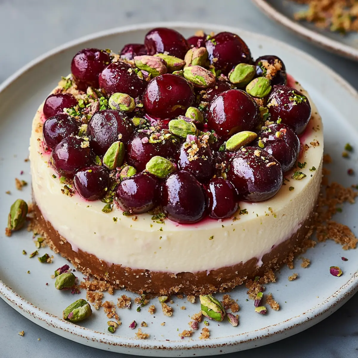 Cherry Pistachio Cheesecake