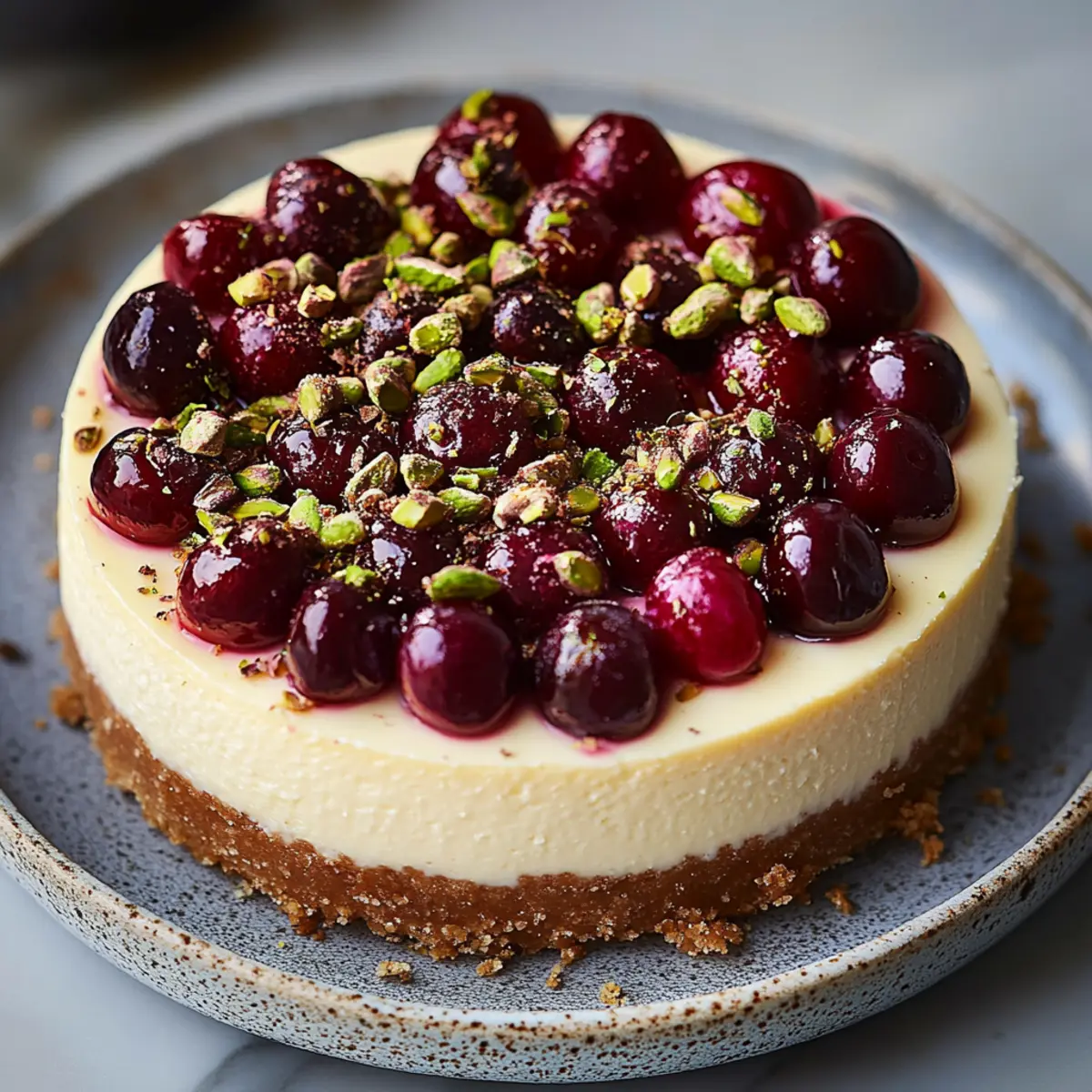 Cherry Pistachio Cheesecake