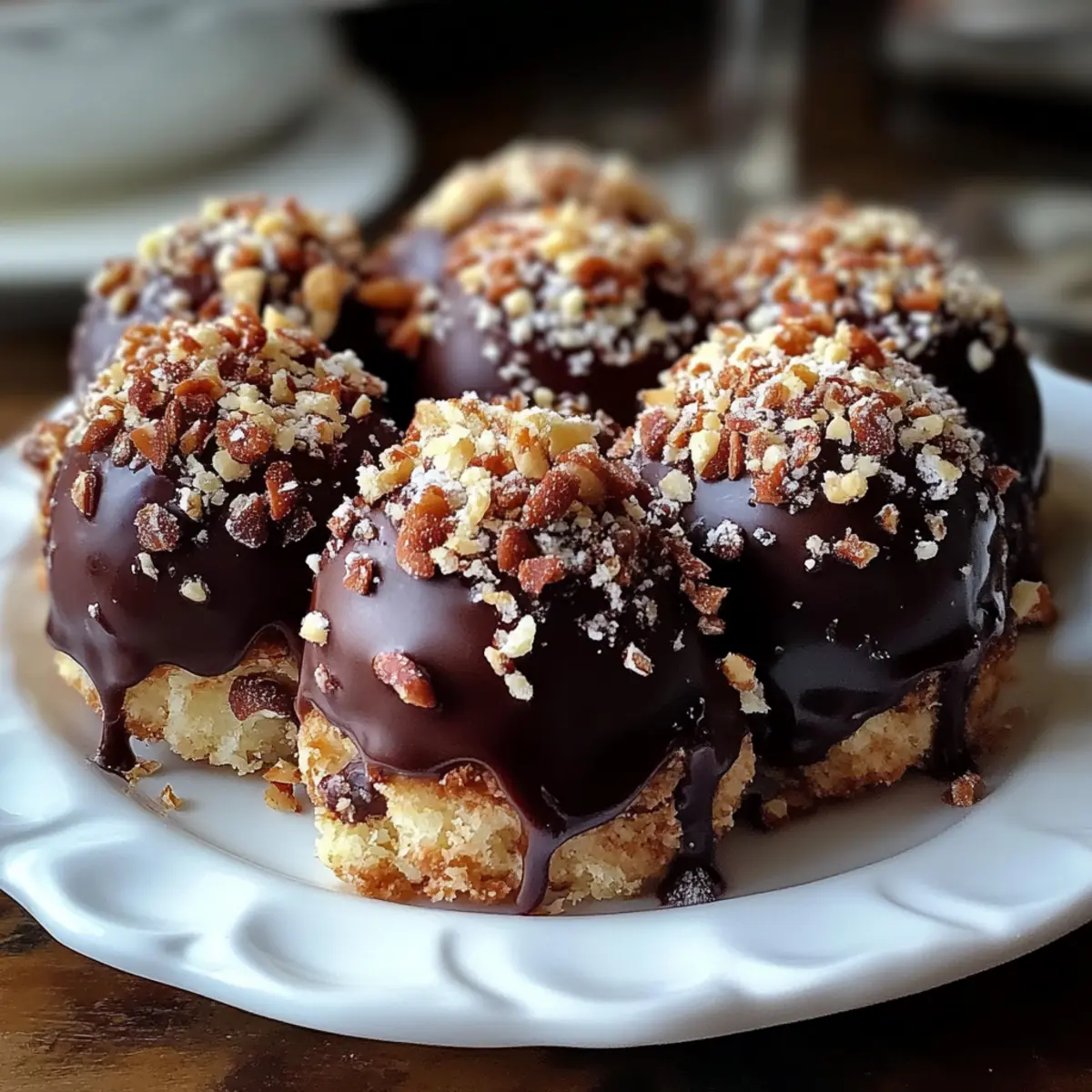 Chocolate-Dipped Bourbon Balls with a Nutty Crunch