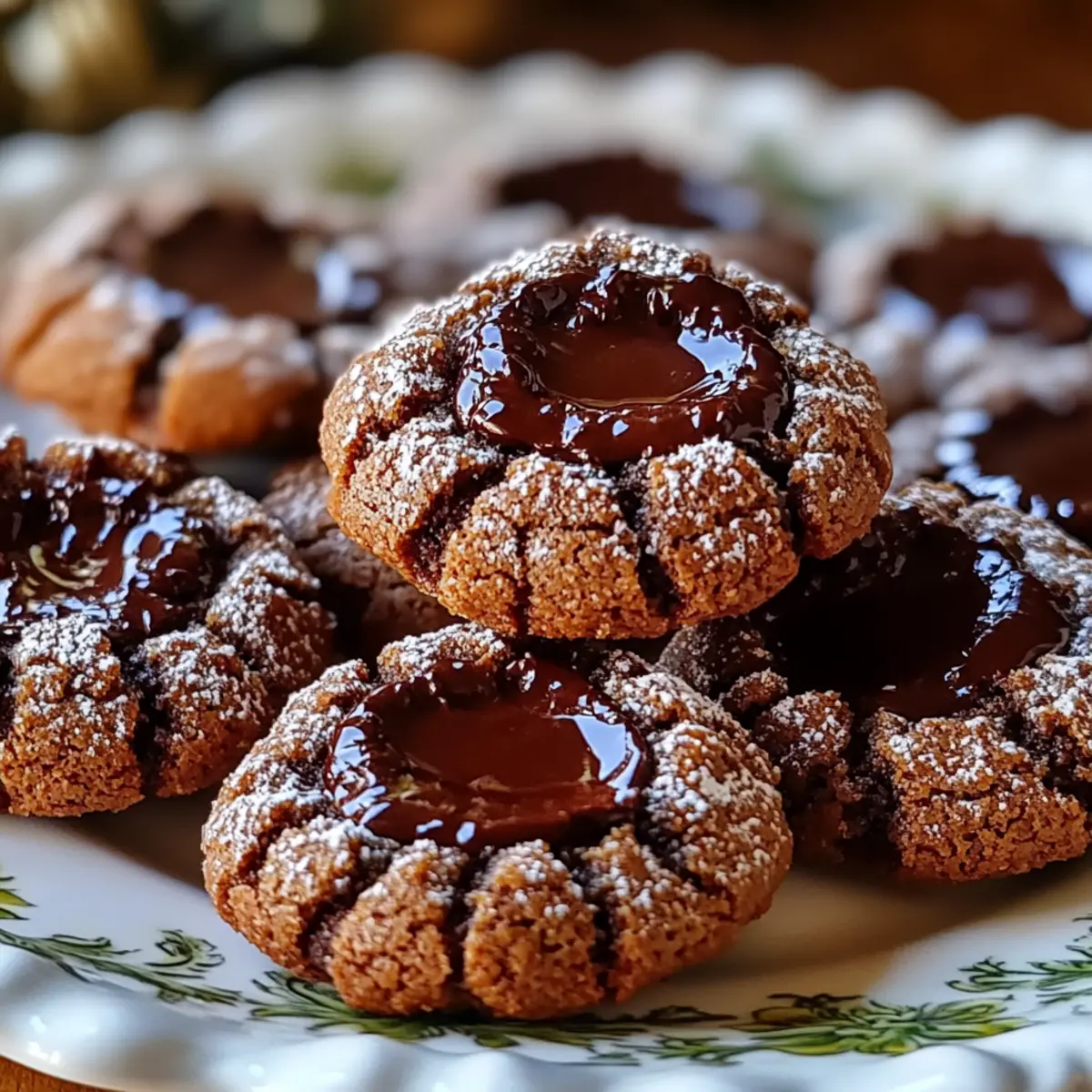 Chocolate Thumbprint Cookies
