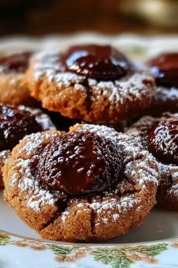 Chocolate Thumbprint Cookies