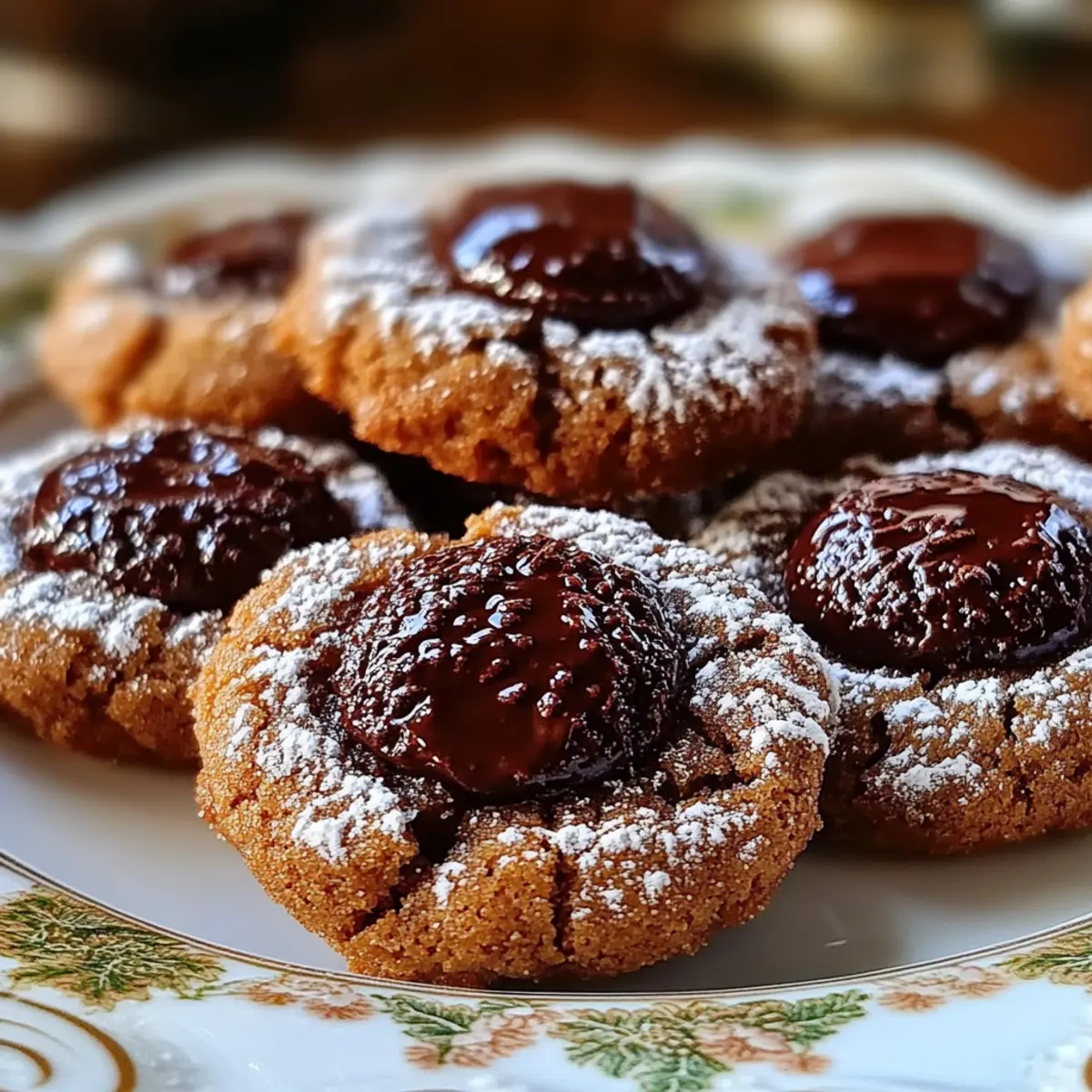 Chocolate Thumbprint Cookies