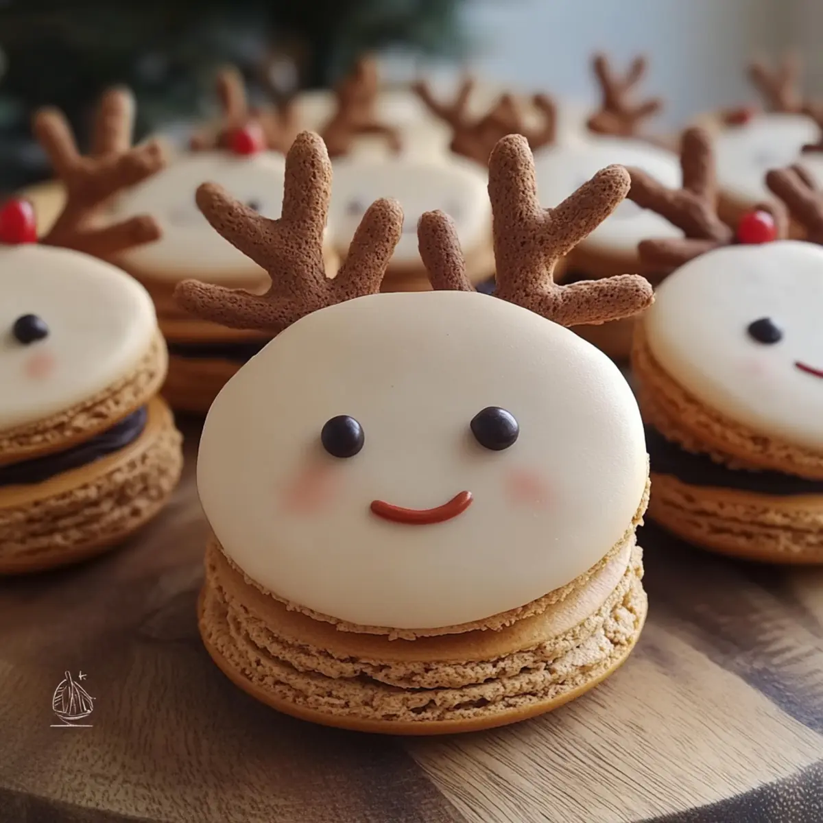 Christmas Reindeer Macarons