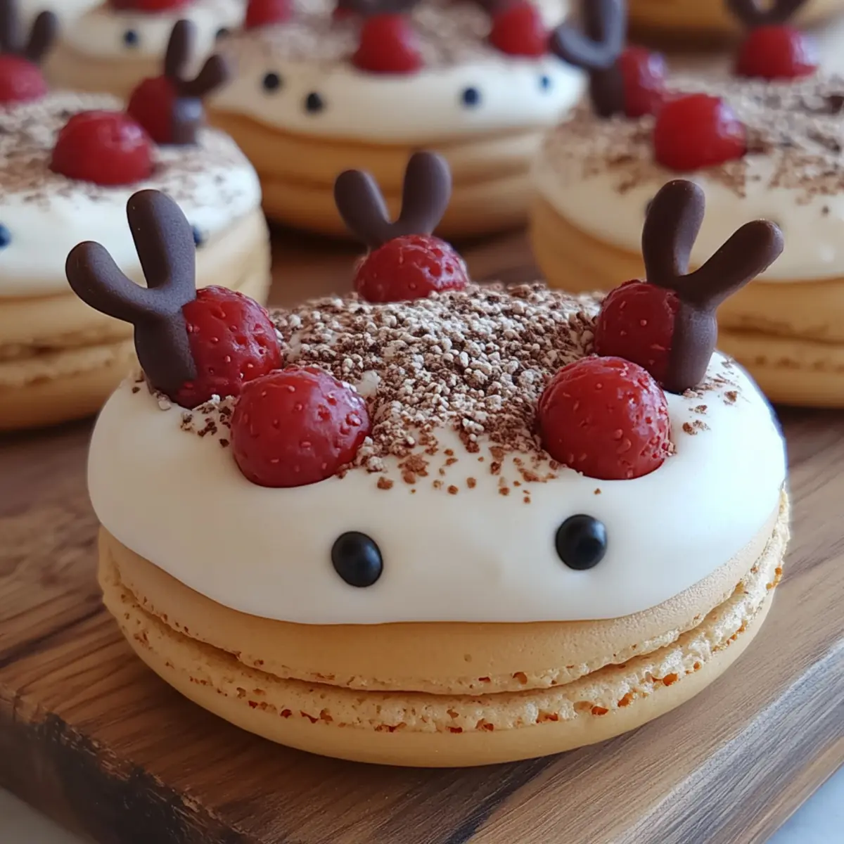 Christmas Reindeer Macarons
