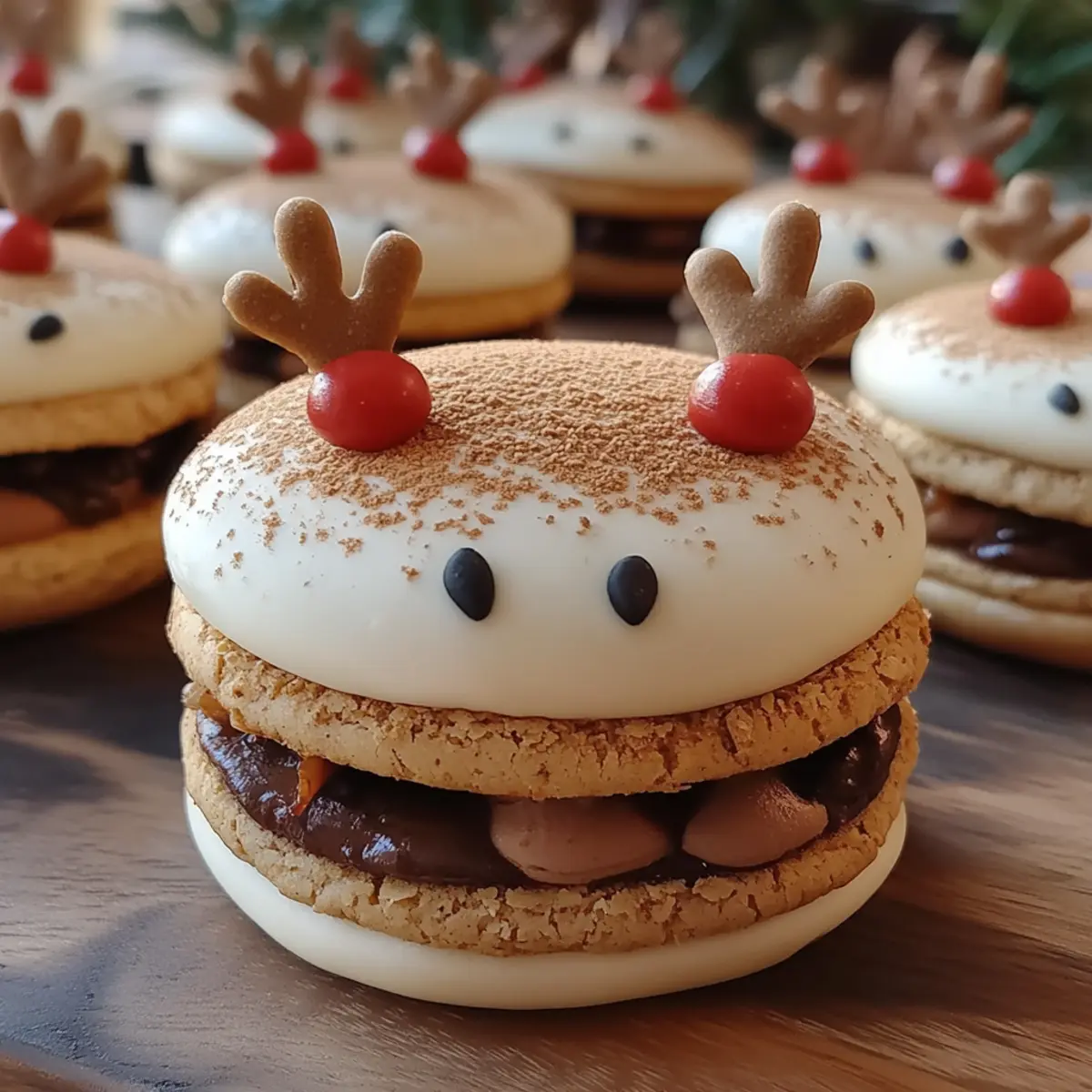 Christmas Reindeer Macarons