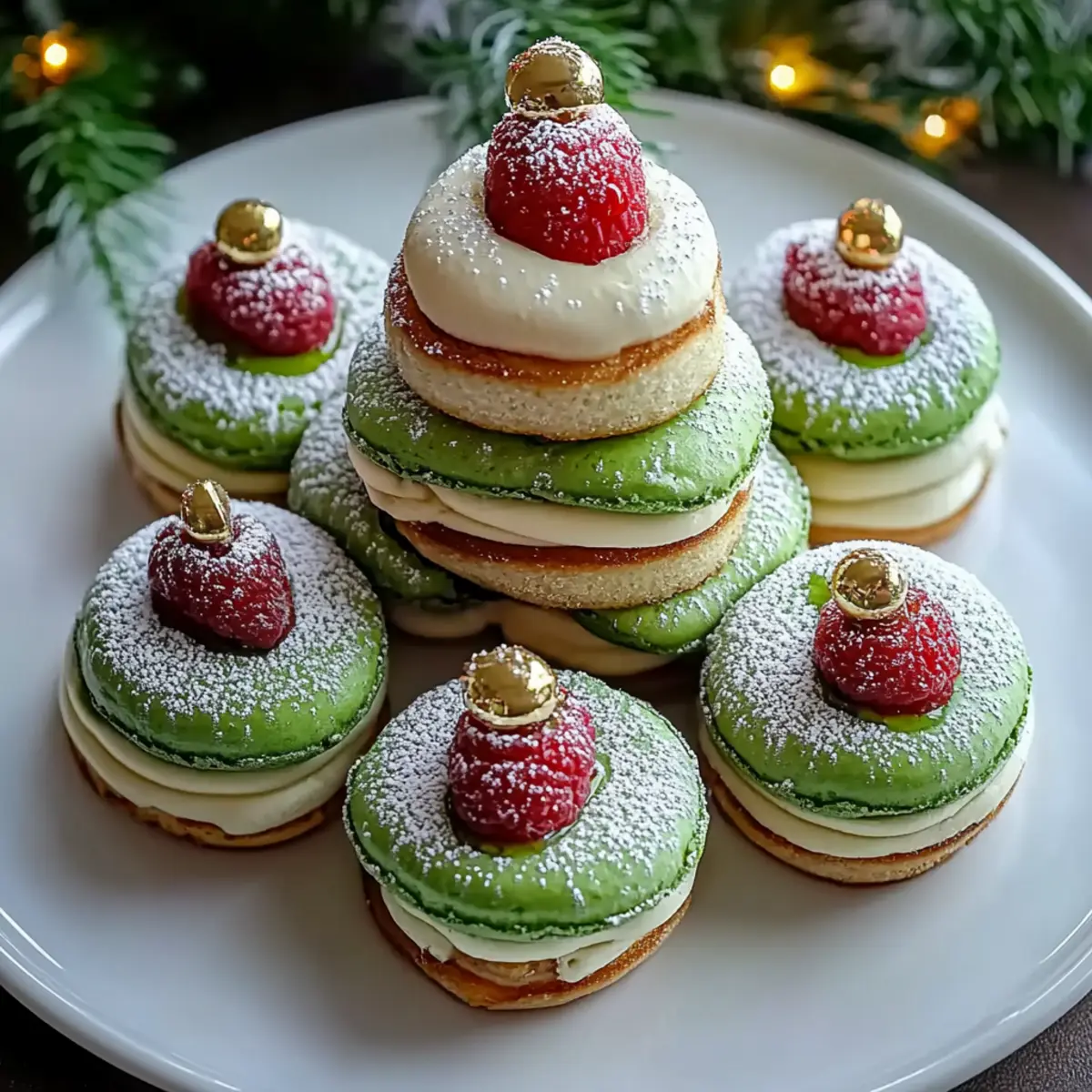 Christmas Tree Cake Macarons