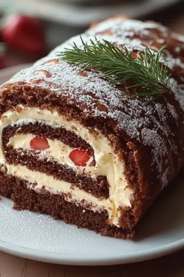 Christmas Yule Log Sheet Cake