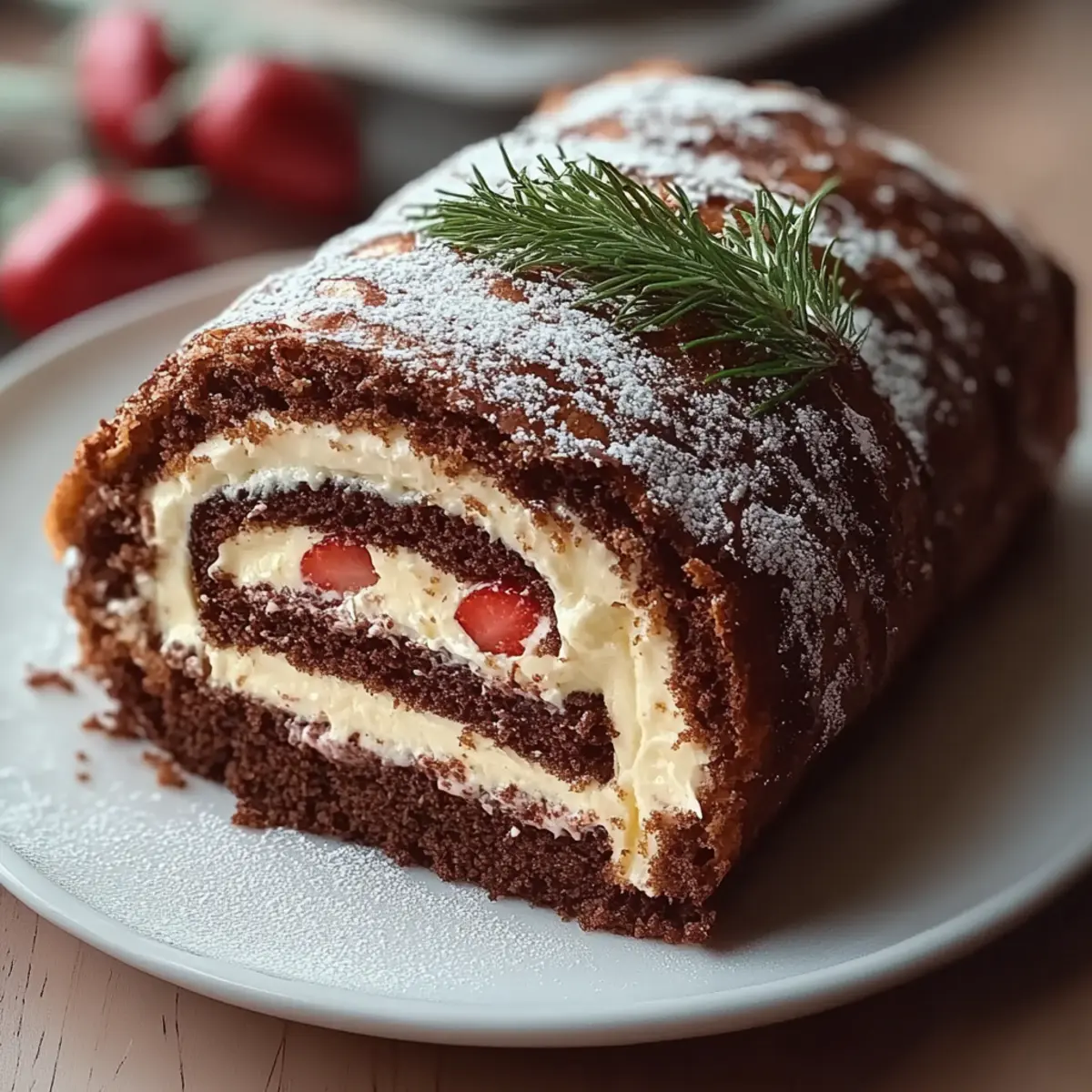 Christmas Yule Log Sheet Cake