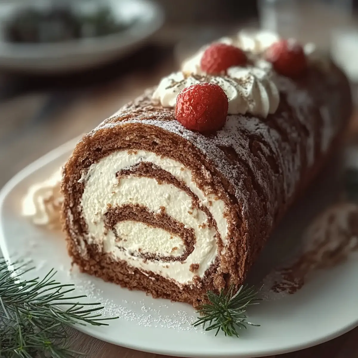 Christmas Yule Log Sheet Cake