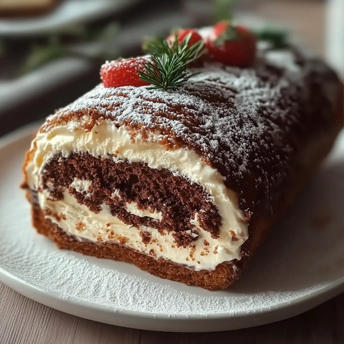 Christmas Yule Log Sheet Cake