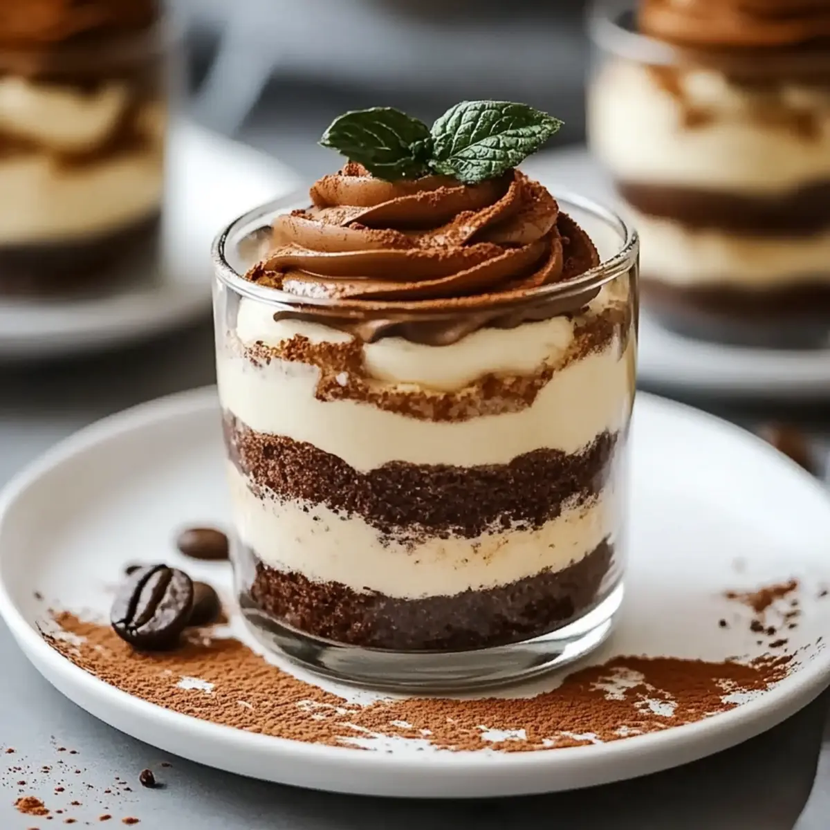 Coffee Protein Tiramisu Cups