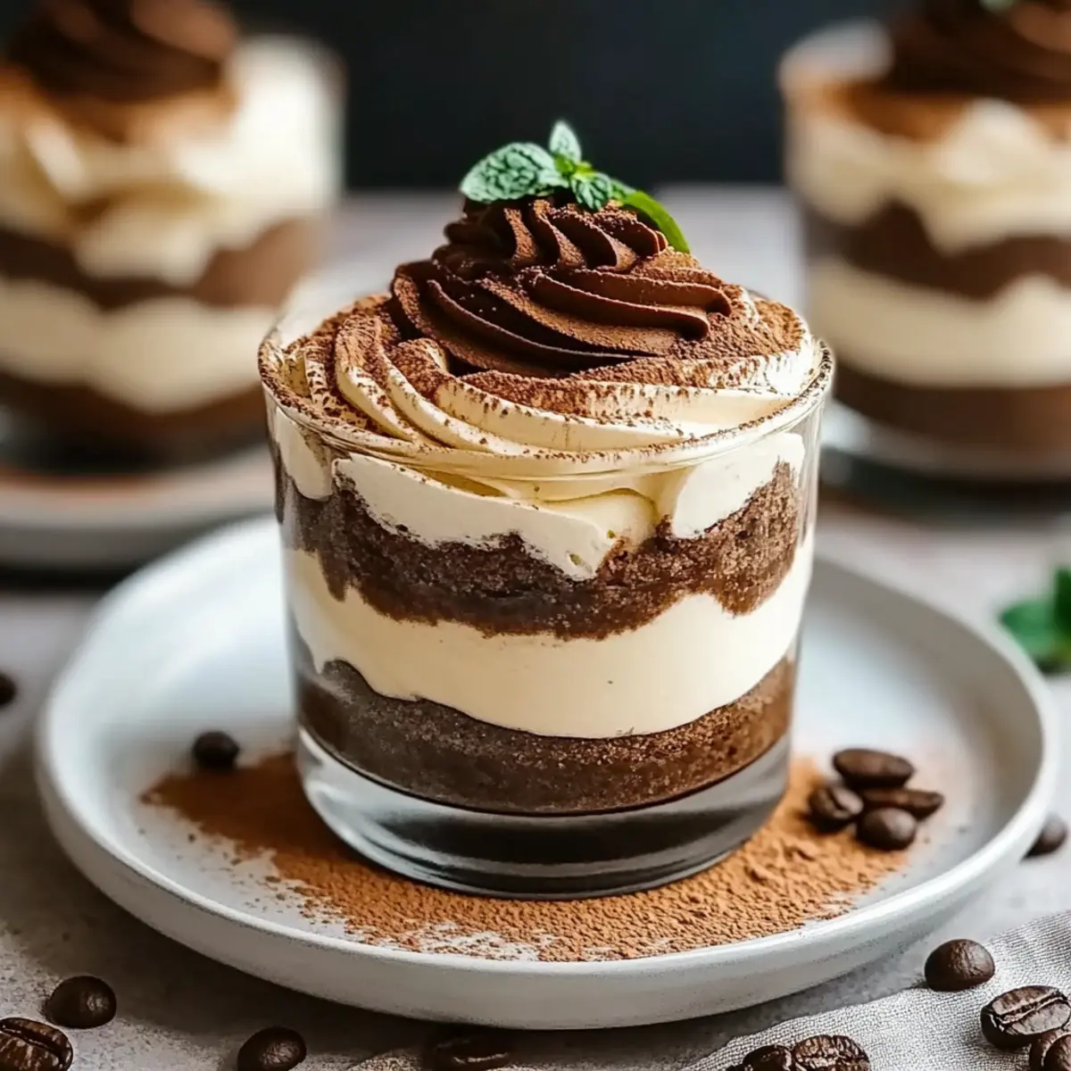 Coffee Protein Tiramisu Cups