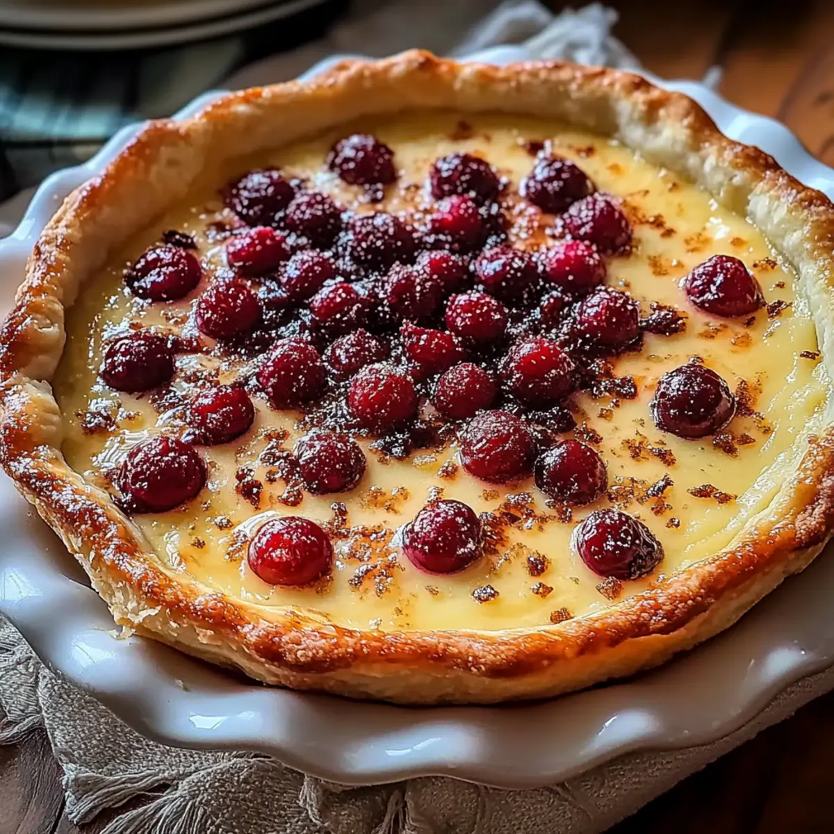 Cranberry Custard Pie