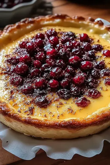 Cranberry Custard Pie
