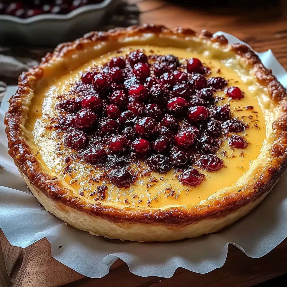 Cranberry Custard Pie