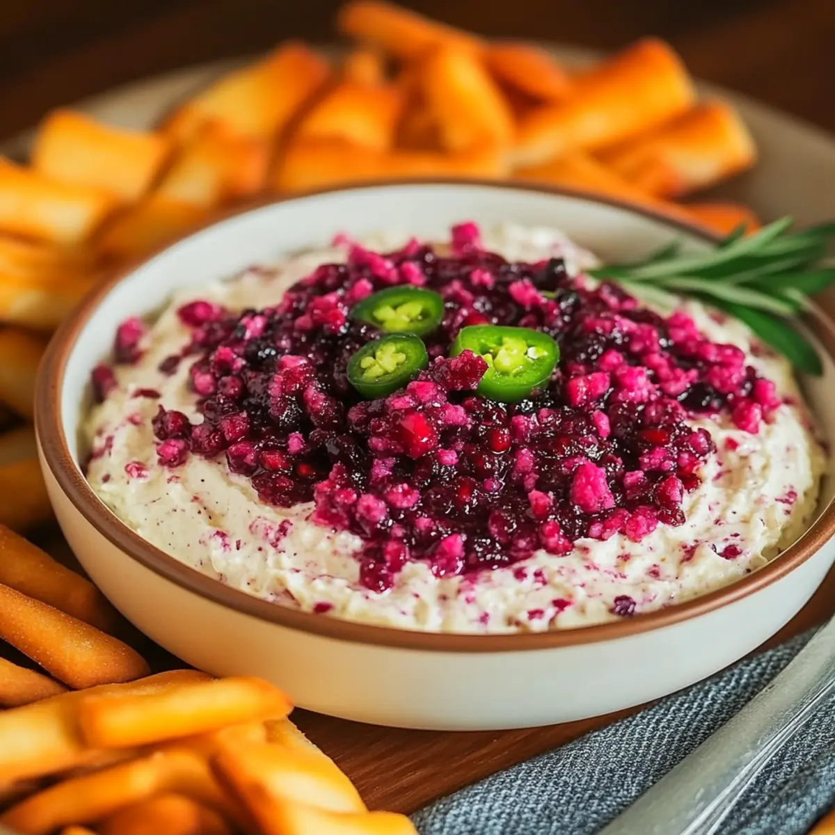 Cranberry Jalapeno Cream Cheese Dip