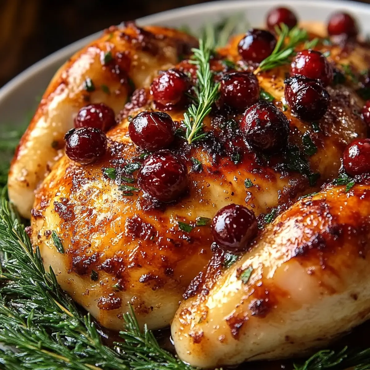 Cranberry Maple Roast Chicken