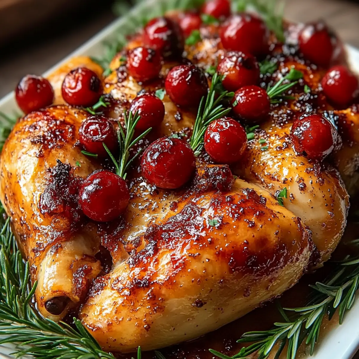Cranberry Maple Roast Chicken