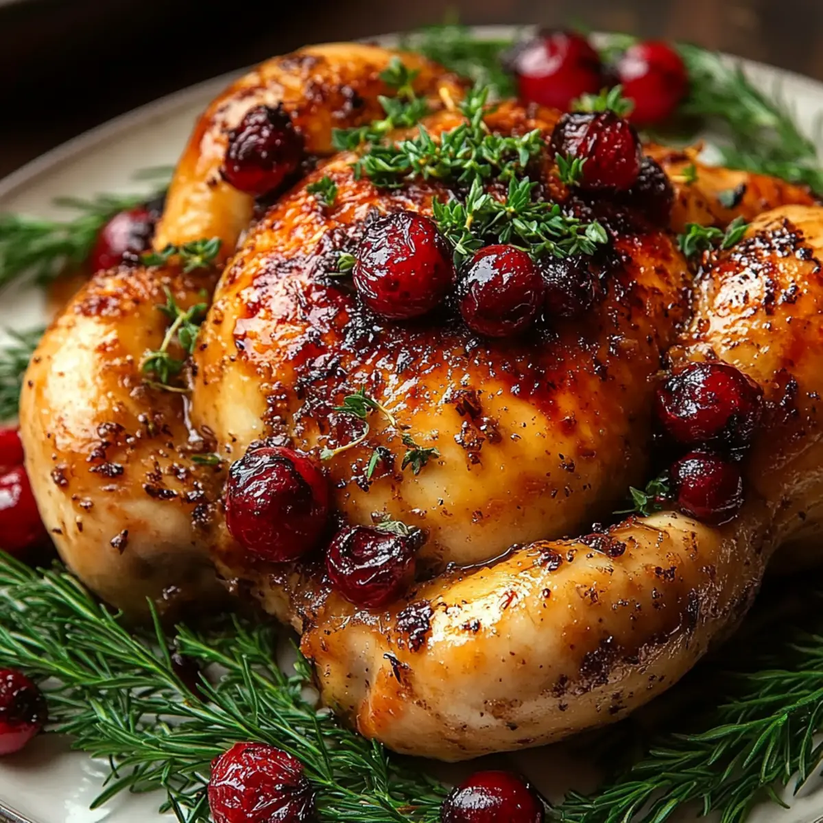 Cranberry Maple Roast Chicken