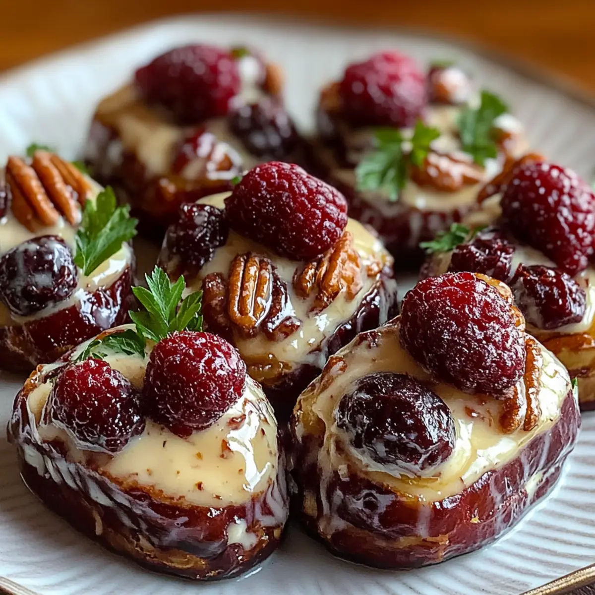 Cranberry Pecan Cream Cheese Stuffed Dates