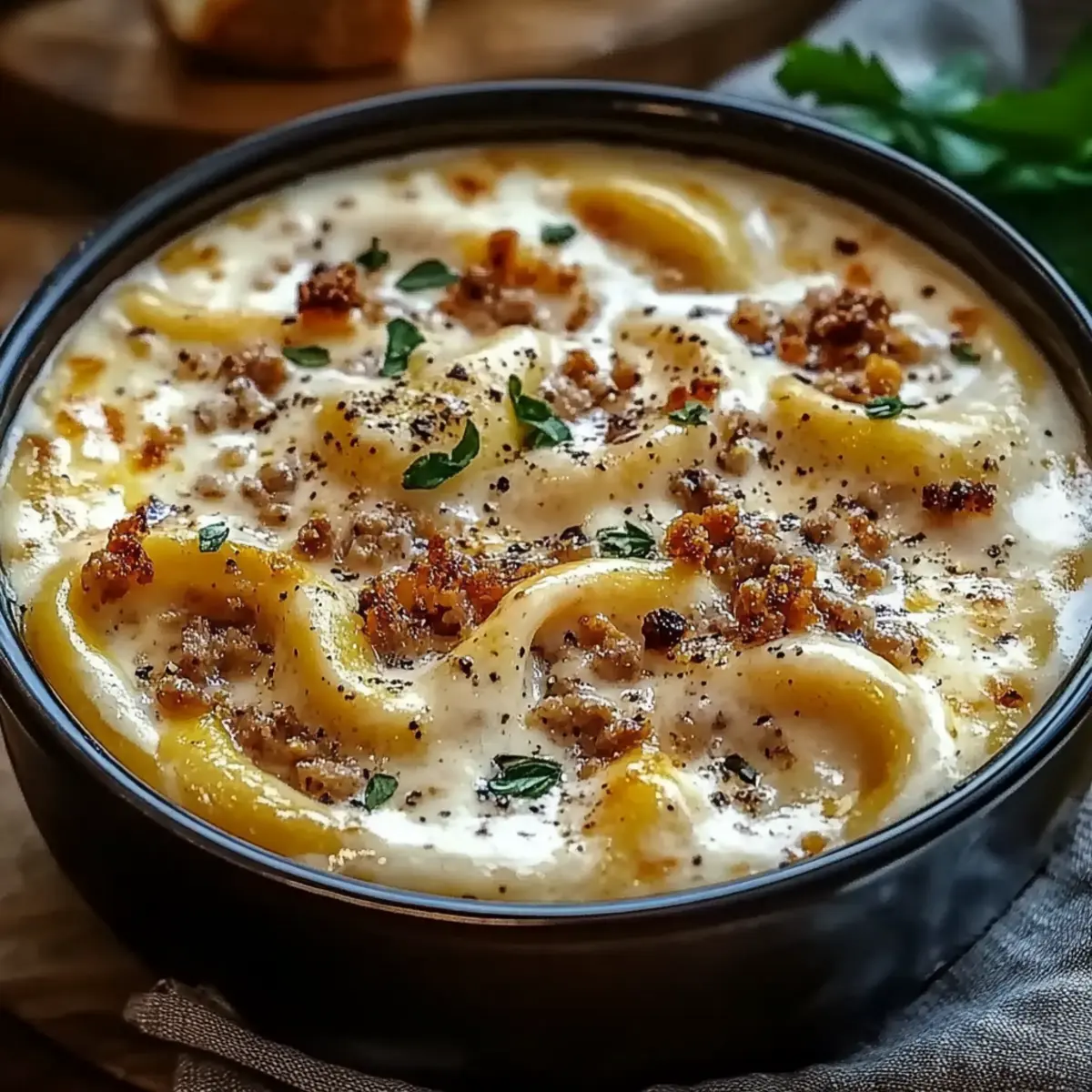 Creamy Alfredo Lasagna Soup