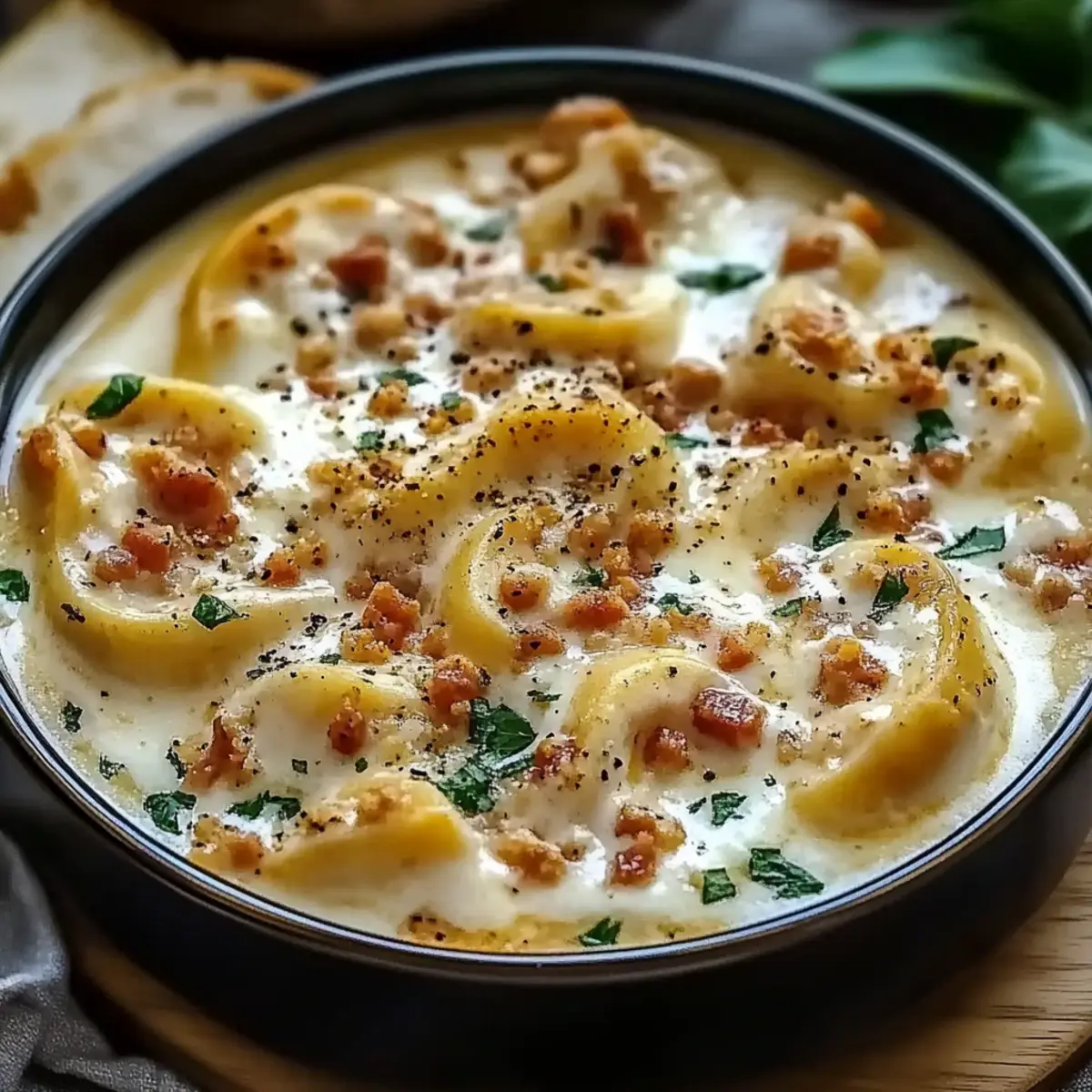 Creamy Alfredo Lasagna Soup