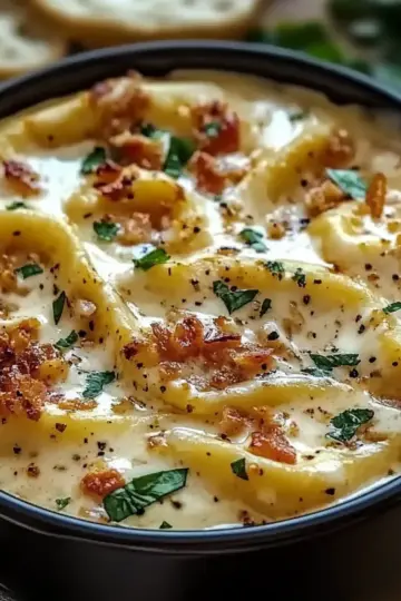 Creamy Alfredo Lasagna Soup