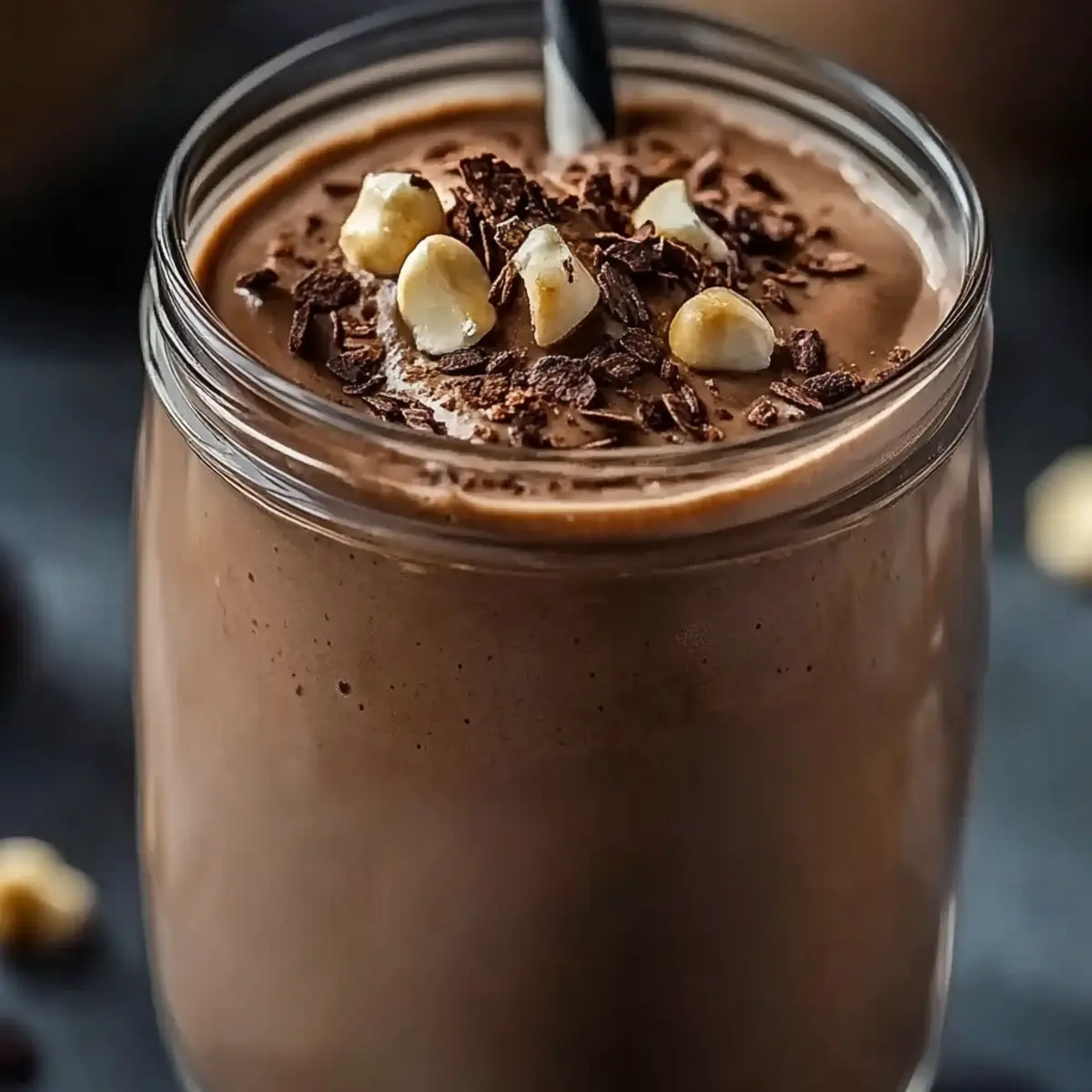Creamy Chocolate Peanut Butter Protein Smoothie