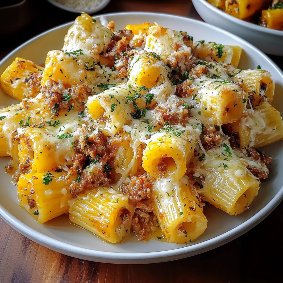 Creamy Rigatoni with Butternut Squash and Spicy Sausage