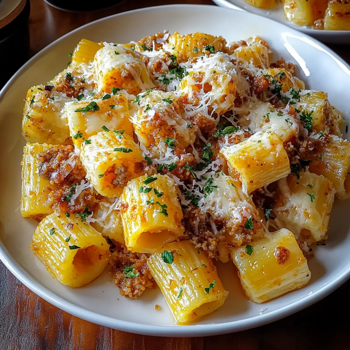 Creamy Rigatoni with Butternut Squash and Spicy Sausage