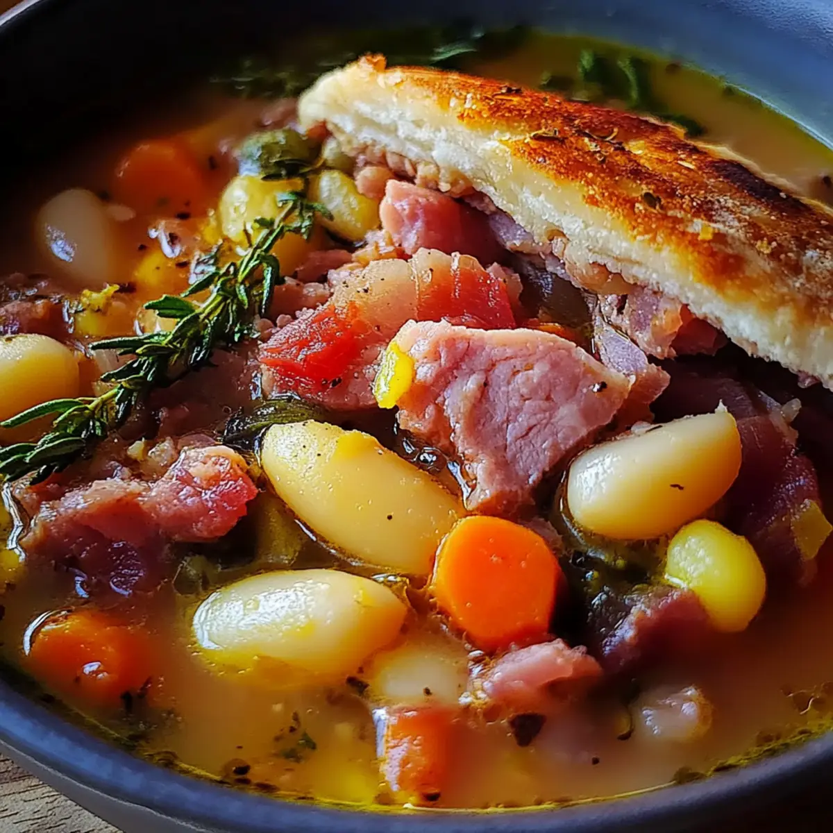 Crockpot Ham and Bean Soup