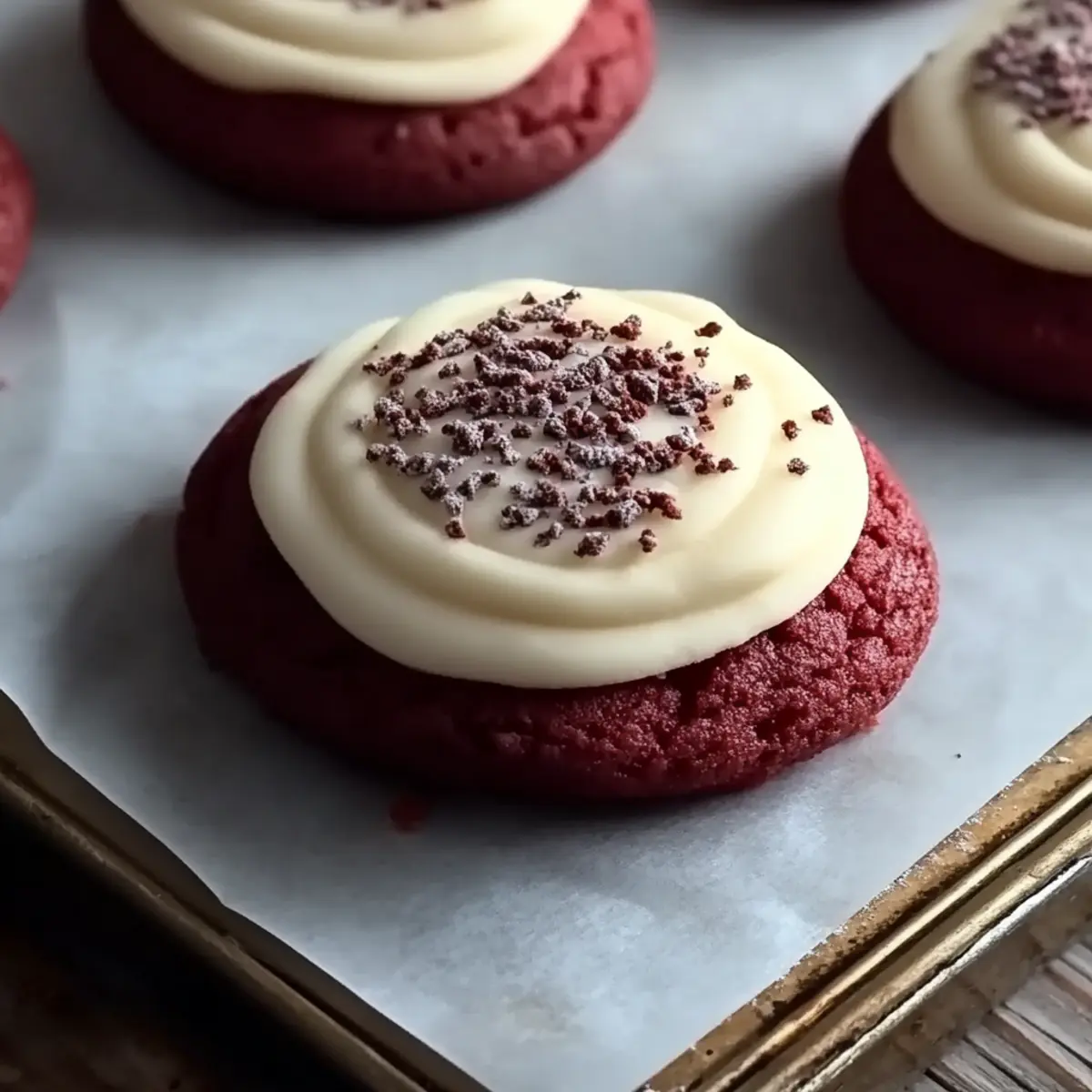 Crumbl Copy Cat Red Velvet Cupcake Cookies