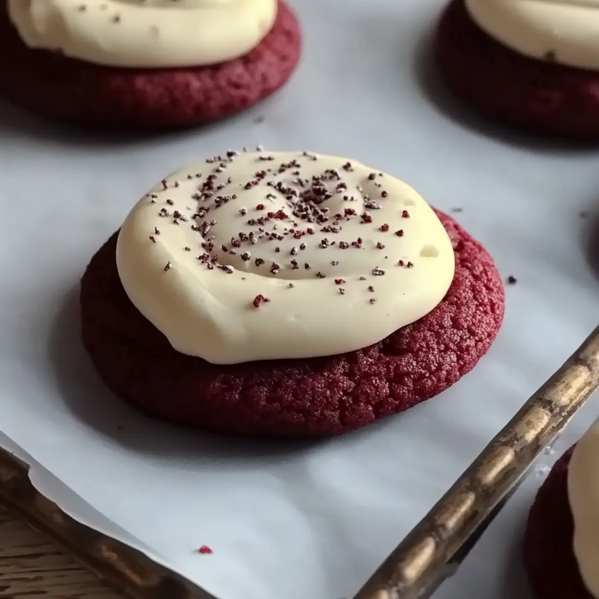 Crumbl Copy Cat Red Velvet Cupcake Cookies