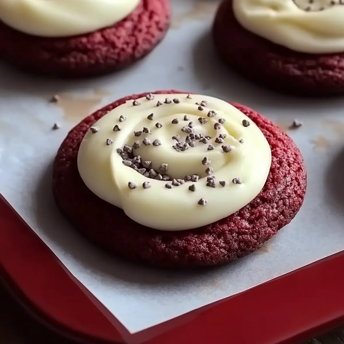 Crumbl Copy Cat Red Velvet Cupcake Cookies