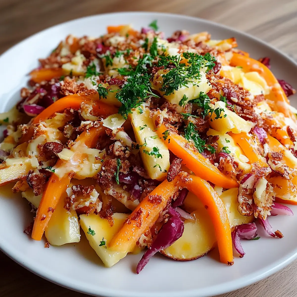Crunchy Apple Carrot Salad with Creamy Citrus Dressing